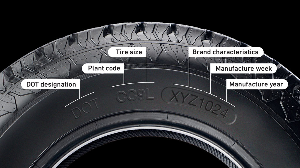 How to find the DOT code on a tire